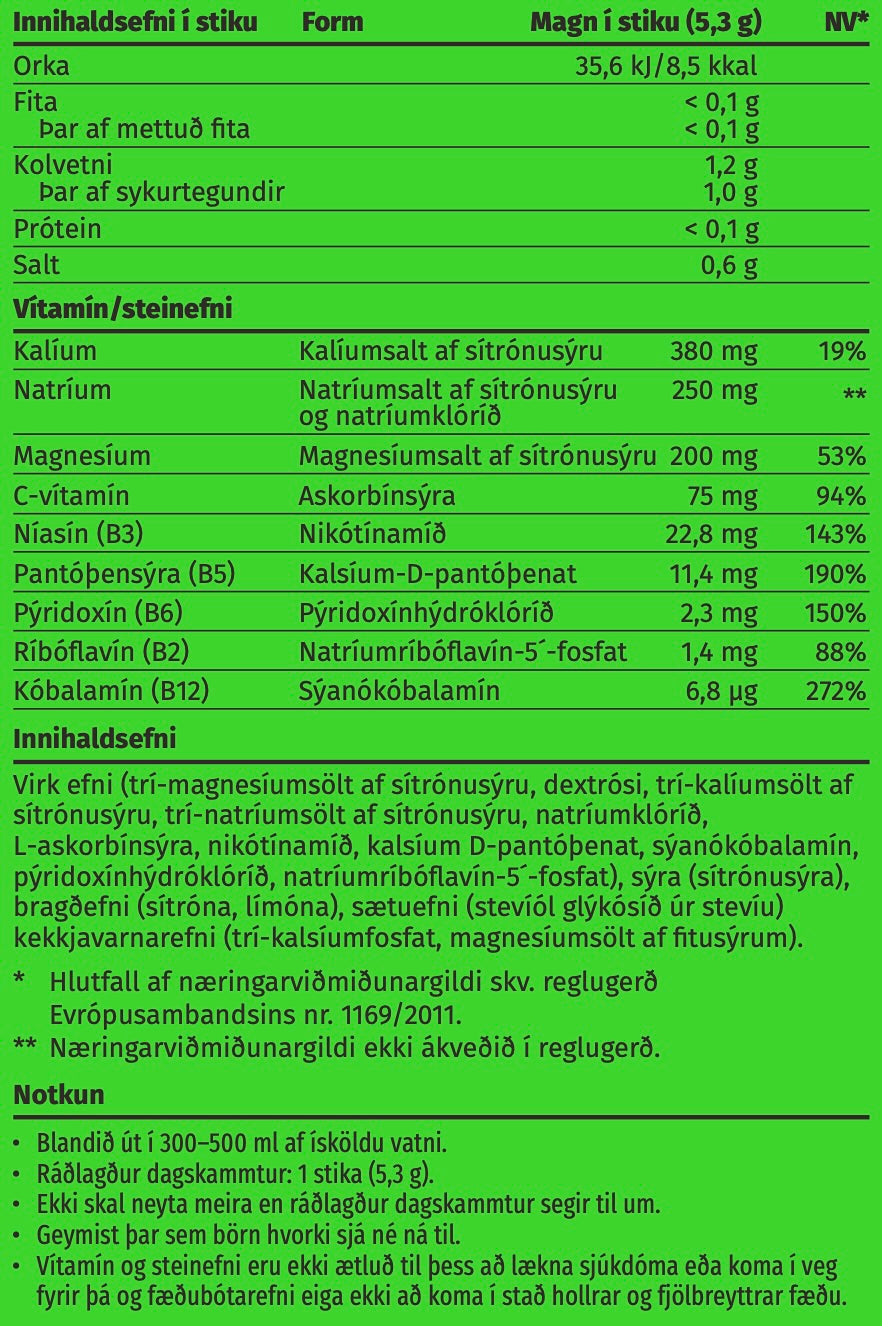 Næringarupplýsingar